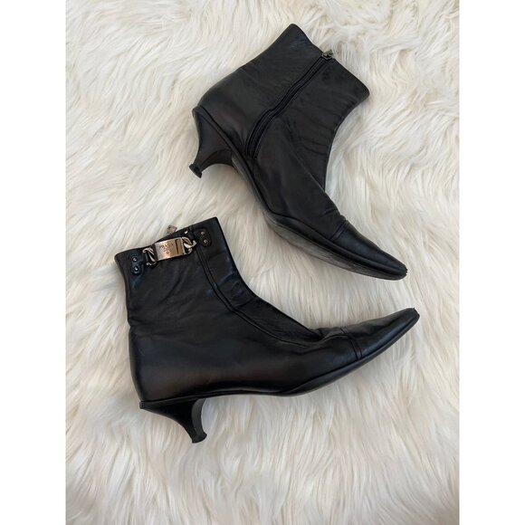 Prada Vintage Leather Kitten Heel Booties